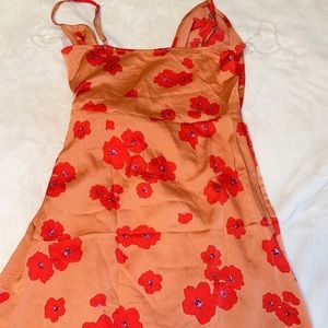 Summer dress beautiful color tie waste